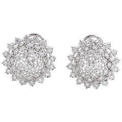 1980s Buccellati Pair of Diamond Dome Earclips 12