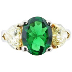 Park Place Antique Jewelry Lambertville Nj 08530 1stdibs Natural Tsavorite And Yellow Diamond Ring