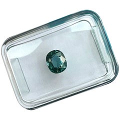 Fine IGI Certified 1.02ct Untreated Australian Green Blue Teal Sapphire Oval Cut