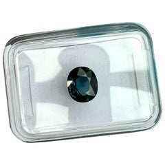 IGI Certified 1.08ct Untreated Australian Deep Blue Sapphire Oval Cut Rare