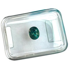 IGI Certified 0.94ct Australian Deep Greenish Blue Sapphire Oval Cut Rare