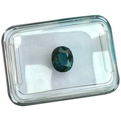 Fine IGI Certified 1.08ct Untreated Australian Deep Blue Sapphire Oval Cut Rare