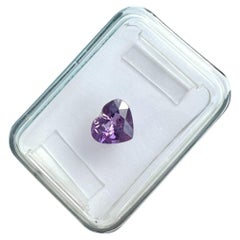 IGI Certified 1.03ct Sapphire Fine Vivid Pink Purple Heart Untreated Gemstone