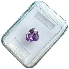 IGI Certified 1.03ct Sapphire Fine Vivid Pink Purple Heart Untreated Gemstone