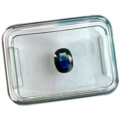 IGI Certified Bi Colour Australia Blue Yellow Sapphire 0.67ct Oval Cut Unheated