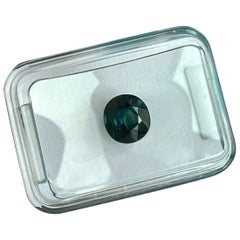 IGI Certified 1.30ct Untreated Thailand Deep Green Blue Sapphire No Heat Oval