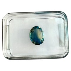 IGI Certified 1.25ct Australia Bi Colour Blue Yellow Sapphire Untreated Oval Cut