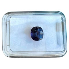IGI Certified 1.21ct Colour Change Sapphire Deep Purple Blue Cushion Cut Rare