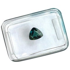 Natural 1.02ct Untreated IGI Certified Green Blue Australian Sapphire Trillion