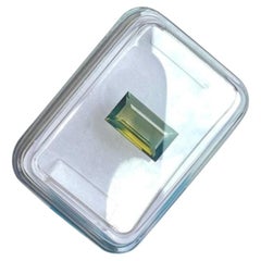 IGI Certified 1.26ct Untreated Deep Blue Yellow Sapphire Australian Baguette Cut