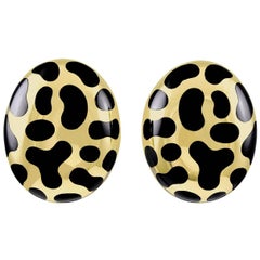 Gold and Enamel Angela Cummings Ear Clips 9