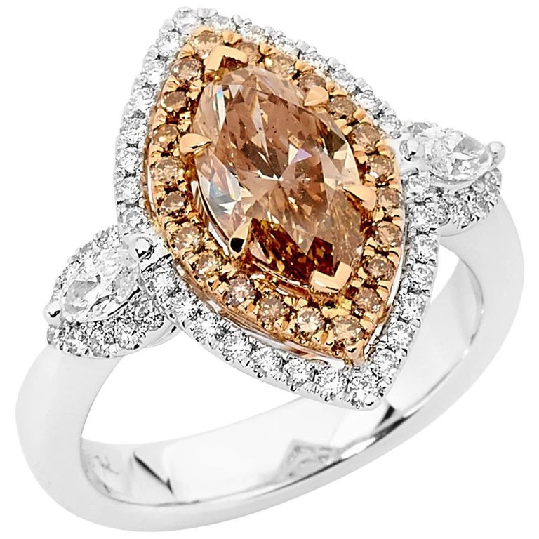 Australian Argyle Chocolate Diamonds Ring at 1stDibs