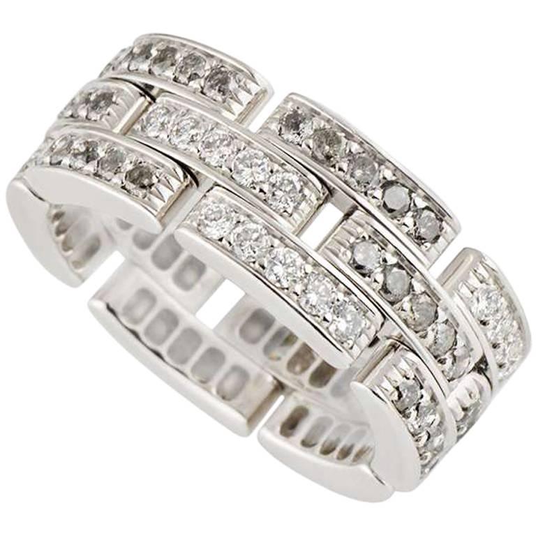Cartier Maillon Panthere White Gold Diamond Ring