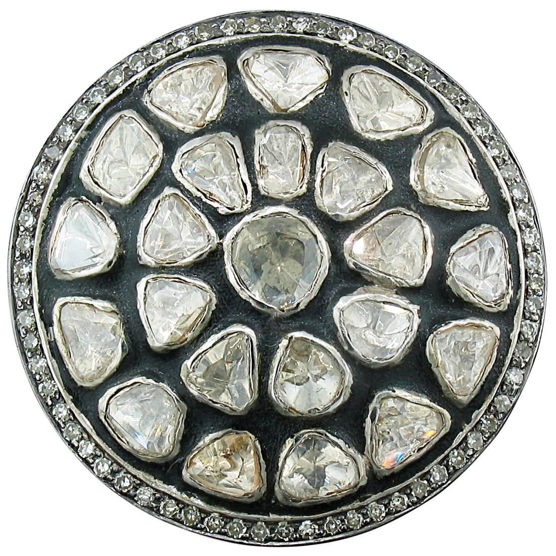 Runder Diamantschliff-Ring im Angebot