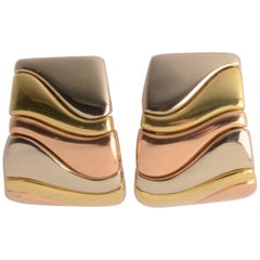 Marina B Gold and Steel Hoop Earrings 9