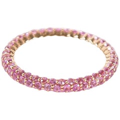 Rose Gold Ring with Pink Sapphires by Opera, Italian Attitude