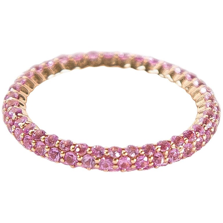 Rose Gold Ring with Pink Sapphires by Opera, Italian Attitude For Sale ...