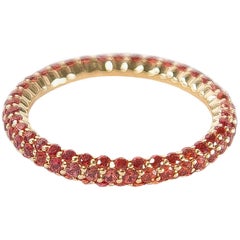 Yellow Gold Ring with Orange Sapphires by Opera, Italian Attitude 1