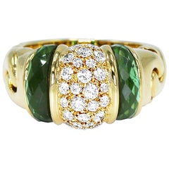 Bulgari Diamond and Peridot Ring 8