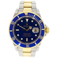 Rolex Yellow Gold Stainless Steel Submariner Date Wristwatch Ref 16613, 1995