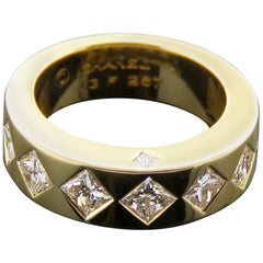 Chanel Diamond Gold Band Ring 8