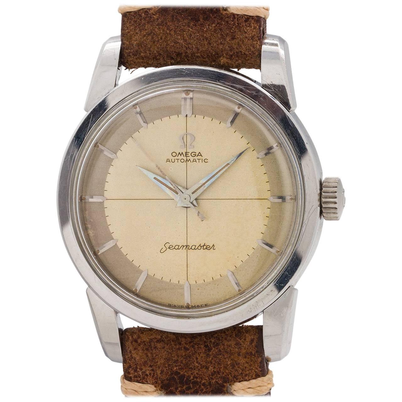 Omega Stainless Steel Seamaster Ref# 2848 Automatic Wristwatch, circa 1956 For Sale