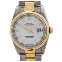 Rolex Yellow Gold Stainless Steel Datejust Ref 16203 Wristwatch, circa 1998 4