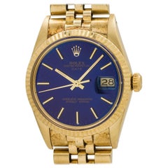 Rolex Yellow Gold Oyster Perpetual Date Self Winding Wristwatch, Ref 15037 6