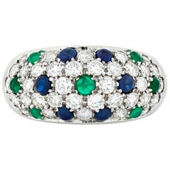 Diamond, Emerald and Sapphire Ring by Cartier