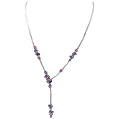 Luise Diamond Ruby Emerald and Sapphire Necklace 10