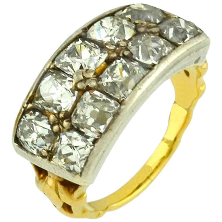 Antique Peruzzi Cut Diamond Ring For Sale