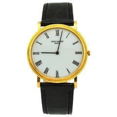 Patek Philippe Yellow Gold Calatrava Quartz Wristwatch Ref 3744