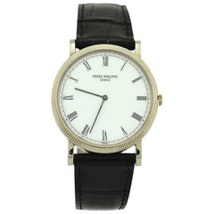 Patek Philippe White Gold Calatrava Wristwatch, Ref 3802 1