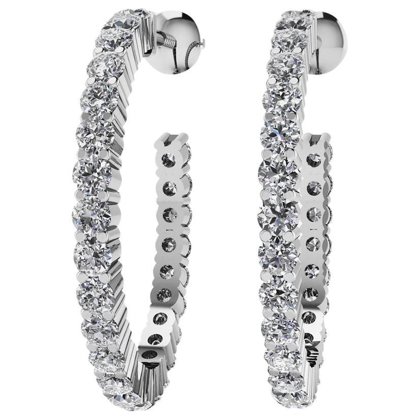 Diamond Earrings Set in Platinum