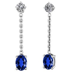 Oval Diamond Earrings