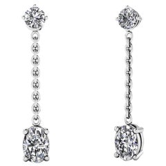 Oval Diamond Earrings
