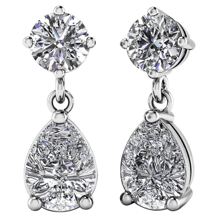 Teardrop Diamond Earrings at 1stDibs tear drop diamond earrings