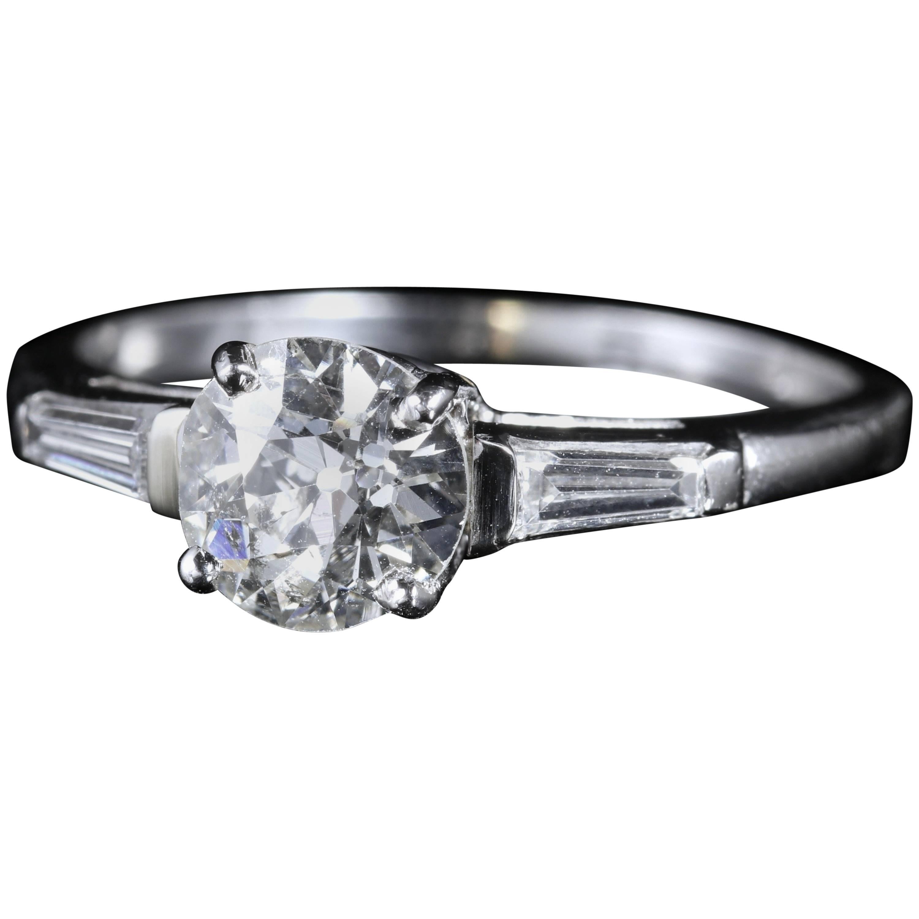 Antique Art Deco Diamond Solitaire Ring, circa 1920 Engagement Ring