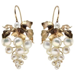 Vintage Gold Pearl Earring