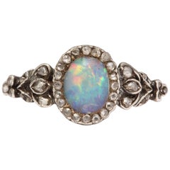 Georgian Opal and Diamond Ring