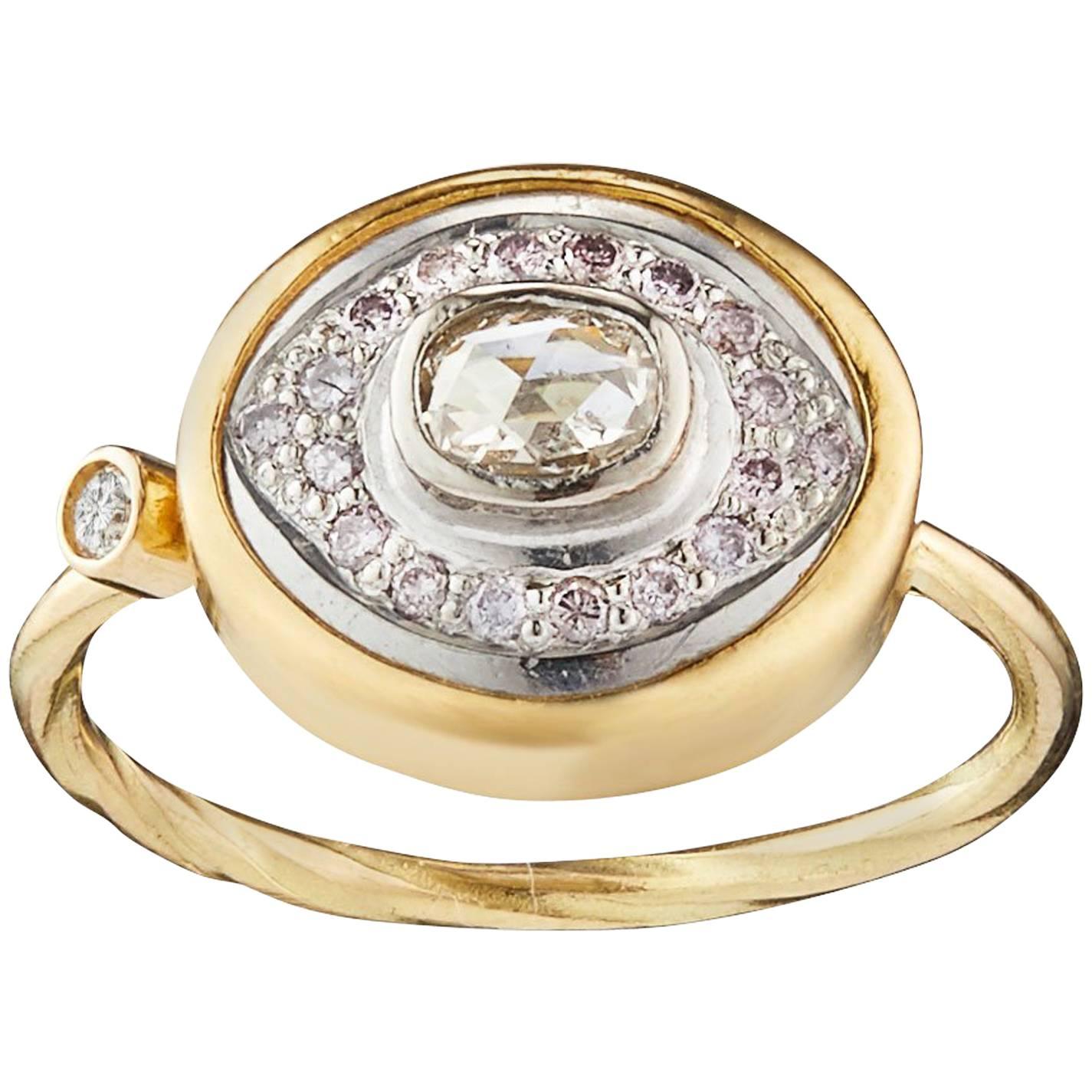 Bergsoe Pavé Diamond Gold Ring For Sale