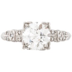 Platinum Illusion Set Diamond Ring with GIA 4