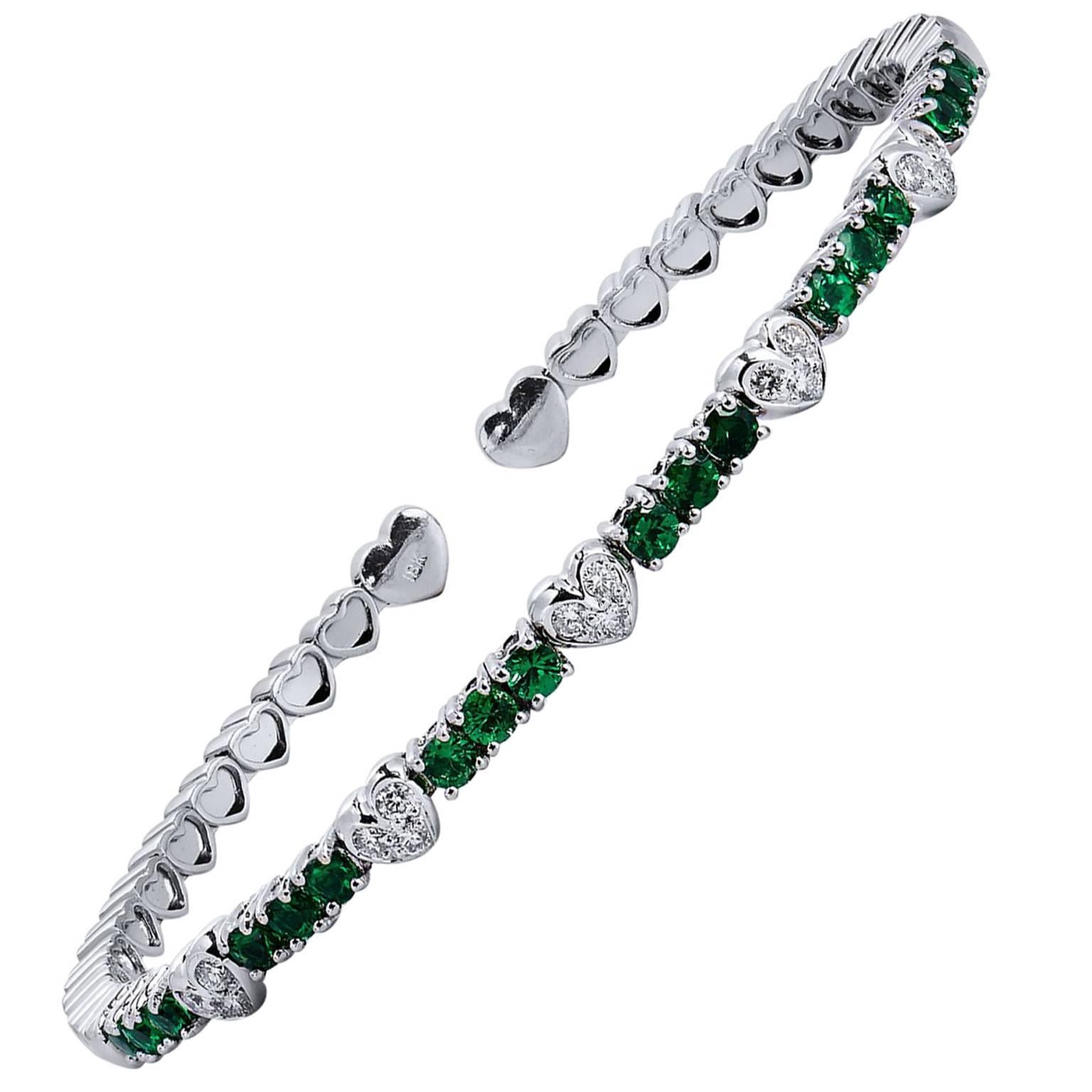 Tsavorite and Diamond Bracelet