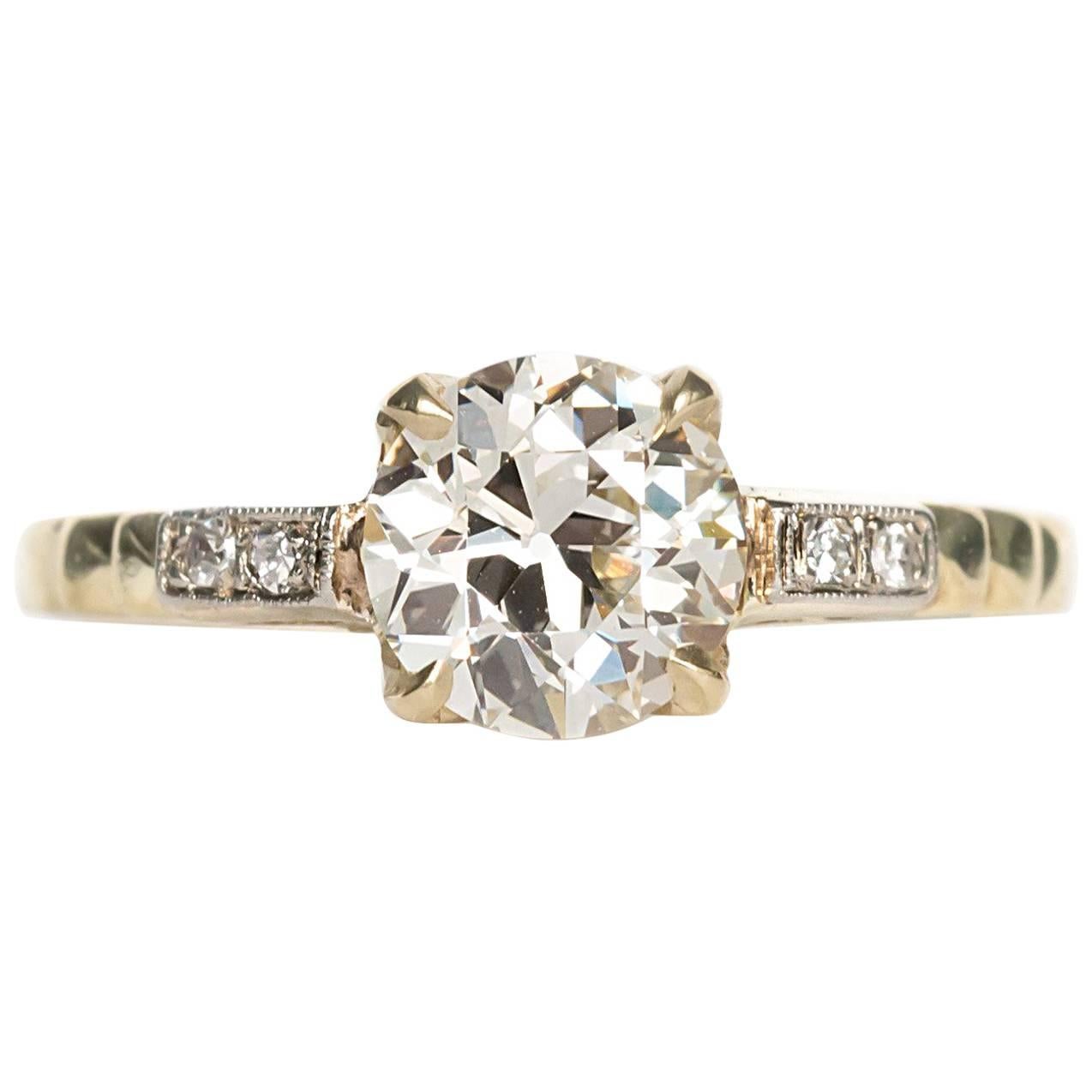 1910 Edwardian Old European Cut Diamond Engagement Ring