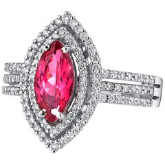 Spinel and Diamond Ring