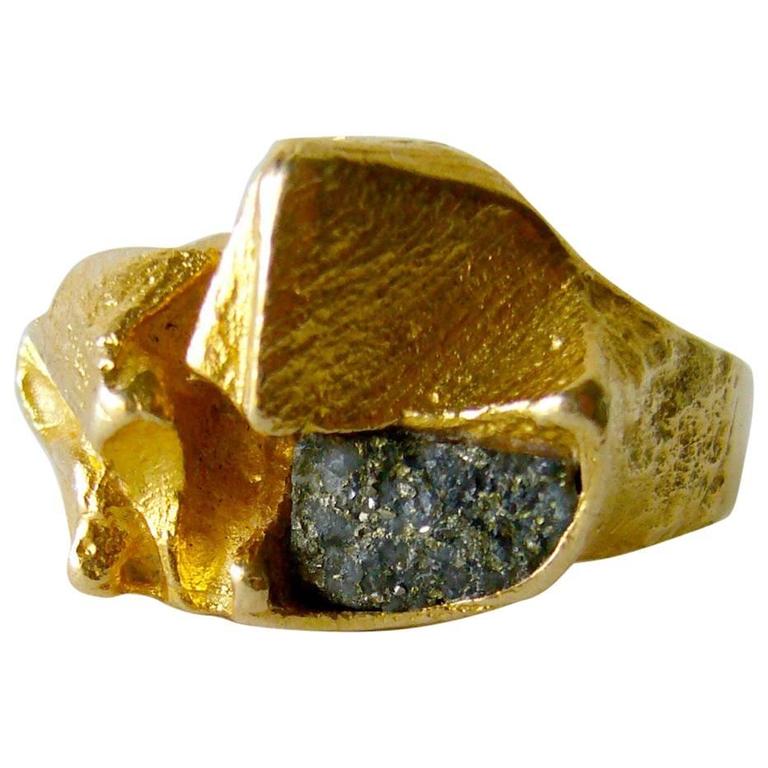 Bjorn Weckstrom Polyphemus Gold  Copper  Ore Ring For Sale 