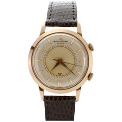 Vintage Jaeger Lecoultre Rose Gold Memovox Wristwatch