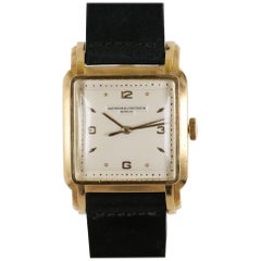 Vintage Vacheron Constantin Yellow Gold Textured Dial Automatic Wristwatch Ref 4657