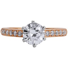 H & H 1.40 Carat Diamond Engagement Ring