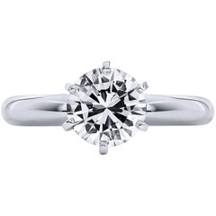 H & H 1.37 Carat Diamond Engagement Ring 5